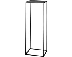Zuil - 90cm - Zwart - Sokkel - Plantentafel - metaal