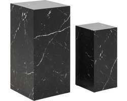 Zuil Lima Set van 2 Zwart MDF - Giga Living