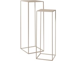Zuil - set van 2 zuilen 105cm en 90cm - nude - Sokkel - Plantentafel