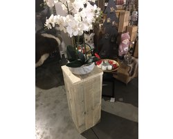 Zuil- sokkel - pilaar hout B X H = 30 x 100 cm steigerhout - plantenzuil - zuil voor beelden - binnen/buiten