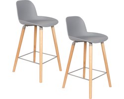 Zuiver Albert Kuip Barkruk 65 cm Lichtgrijs - Set van 2