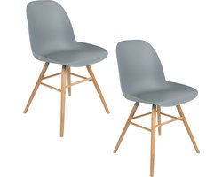 Zuiver Albert Kuip Eetkamerstoelen Lichtgrijs - Set van 2