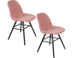 Zuiver Albert Kuip Soft Eetkamerstoelen Roze - Set van 2