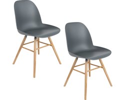 Zuiver Albert Kuip Stoel Donkergrijs - Set van 2