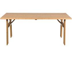 Zuiver Avenue Tuintafel/ Picknicktafel 180 x 79 cm Hout Opklapbaar Naturel/ Bruin