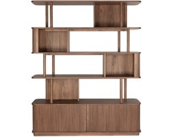 Zuiver Barbier Boekenkast/ Wandkast Walnoot - Bruin