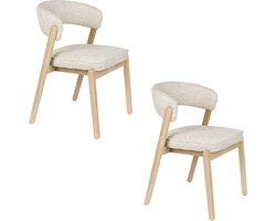 Zuiver Bright Eetkamerstoelen Beige - Set van 2
