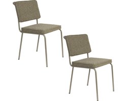 Zuiver Buddy Eetkamerstoelen Groen - Set van 2