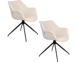 Zuiver Doulton Swivel Eetkamerstoelen armleuning Naturel - Set van 2