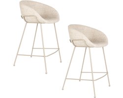 Zuiver Feston barkruk 65 cm Beige - Set van 2