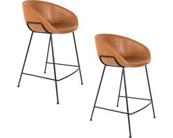 Zuiver Feston Barkrukken rugleuning 65 cm Bruin - Set van 2