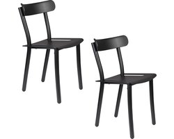 Zuiver Friday Tuinstoel Zwart - Set van 2