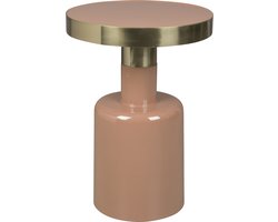 Zuiver Glam Bijzettafel Rond 36 cm Roze/ Goud