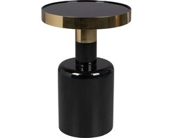 Zuiver Glam Bijzettafel Rond 36 cm Zwart/ Goud