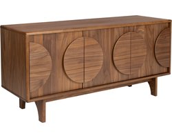 Zuiver Groove Dressoir 3 deuren Walnoothout Donkerbruin