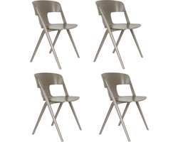 Zuiver Horizon Tuinstoel Brown Rice - Set van 4