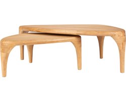 Zuiver Isla Salontafel Organische vorm Hout Naturel Set van 2