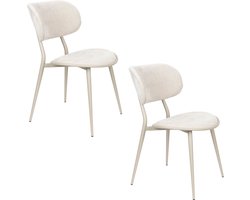Zuiver Lieve Eetkamerstoelen Beige - Set van 2