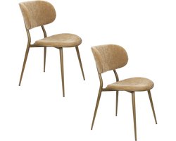 Zuiver Lieve Eetkamerstoelen Mosterdgeel - Set van 2