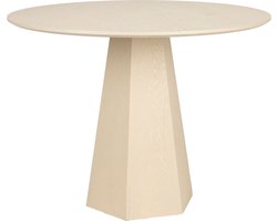 Zuiver Pilar Eettafel Rond 100 cm Hout Beige