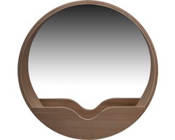 Zuiver Round Wall Spiegel/ Wandspiegel Rond 40 cm Hout - Bruin