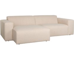 Zuiver Sofa Milka 3-zitsbank Chaise longue Links Zand - Crème