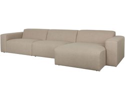 Zuiver Sofa Milka 4,5-zitsbank Chaise longue Rechts Cappuccino
