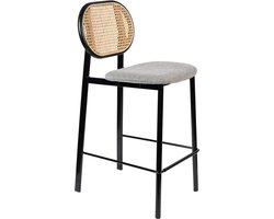 Zuiver Spike Barkruk rugleuning 64,5 cm Naturel/ Grijs