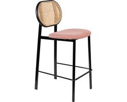 Zuiver Spike Barkruk rugleuning 64,5 cm Naturel/ Roze