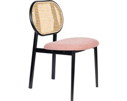 Zuiver Spike Eetkamerstoel Naturel Rotan/ Roze