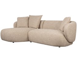 Zuiver Stones 3-zitsbank Chaise Longue Links Lichtbruin