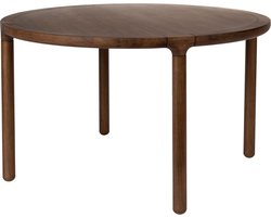Zuiver Storm Eettafel Rond 128 cm Hout Walnoot - Bruin