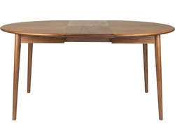 Zuiver Twist Uitschuifbare Eettafel Rond 120/160x120 cm Walnoot - Bruin