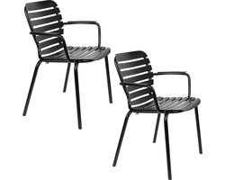 Zuiver Vondel Tuinstoel Armleuning Zwart - Set van 2