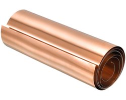 Zuivere Kopere Plaat 0.05mm x 150mm x 1000mm - Dunne Folie voor Hobby en Bouw