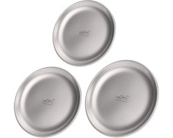 Zuivering Plaat - Camping Servies - Buiten Dineren - Lichtgewicht Stapelbaar - 3 Maten - Set
