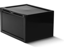 Zumi - Sneaker Storage Box - Sneakerbox - Schoenen opbergsysteem - Schoenen organizer - Stapelbaar - Zwart - 3 Stuks