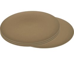 ZUPERZOZIAL - C-PLA, borden, FLAVOUR-IT PLATE, toffee brown, bruin, 25,5cm, set/4