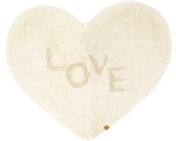 Zusss Badmat Love Hartje Off White Wit