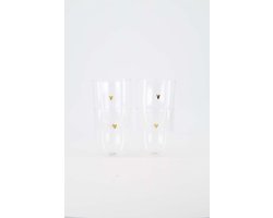 Zusss Cadeauset - Drinkglazen Transparant - Verjaardag - Cadeau Wit