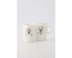 Zusss Cadeauset Koffiemok En Theemok Vrouw - Verjaardagscadeau - Verjaardag - Kerst - Sinterklaas - Cadeau Wit