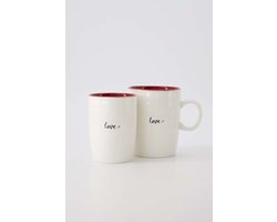 Zusss Cadeauset Koffiemok Met Theemok Love - Verjaardagscadeau - Verjaardag - Cadeau Wit