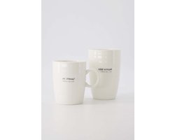 Zusss Cadeauset Met 2 Mokken Wit/Zwart - Verjaardagscadeau - Verjaardag - Cadeau Wit