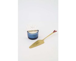 Zusss Cadeauset - Taartschep En Geurkaars Metaal Goud / Rood
