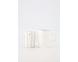 Zusss Cadeauset Theemok En Koffiemok You Are So Lovely - Verjaardag - Cadeau Keramiek Wit / Lila / Zand