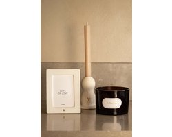Zusss Candle Holder Ceramic Heart Organic Keramiek White / Gold