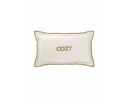 Zusss Cushion Cozy 30X50cm - 100% Polyester - Creme - 30X50cm