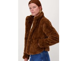 Zusss Faux Fur Jasje Bruin