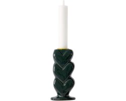 Zusss Kandelaar Keramiek Hartjes Keramiek Dark Green