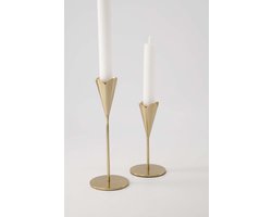 Zusss Kandelaar Metaal Hartje M Goud Goud